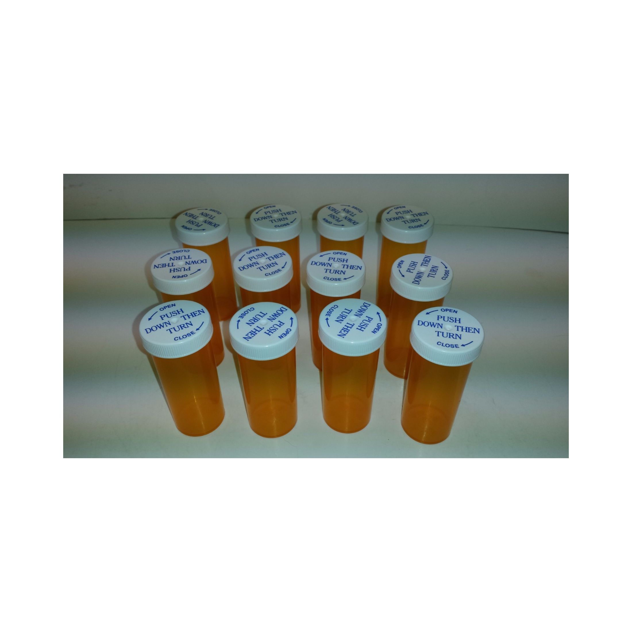 Rexam 12 Empty Clean Prescription 16 Dram Amber Bottles