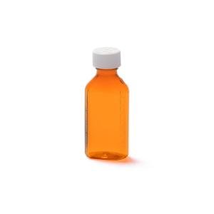 Berry Amber Plastic Oval PB-3 Bottle 135x3oz