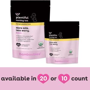Bamboobies Pregnancy Tea For Nursing Support, Mango Passion Fruit, Boosts Milk P