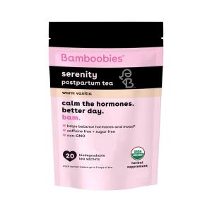 Bamboobies Postpartum Tea To Help Balance Hormones And Mood, Organic, Warm Vanil