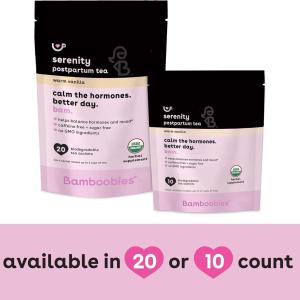 Bamboobies Postpartum Tea To Help Balance Hormones And Mood, Organic, Warm Vanil