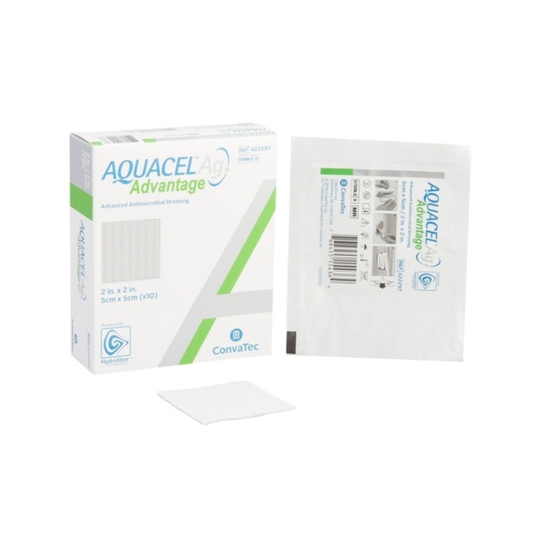 Convatec Aquacel Advantage Silver Dressing 2 X 2 Inch, Box Of 10