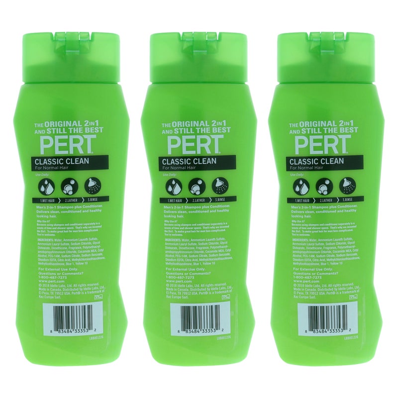 Idelle Labs Ltd USA Pert Plus 2 In 1 Shampoo And Conditioner Classic Clean For Normal Hair, 13.5 Ounce