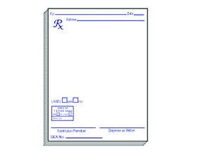 Rx Prescription Pads Pad Style#11 1X10