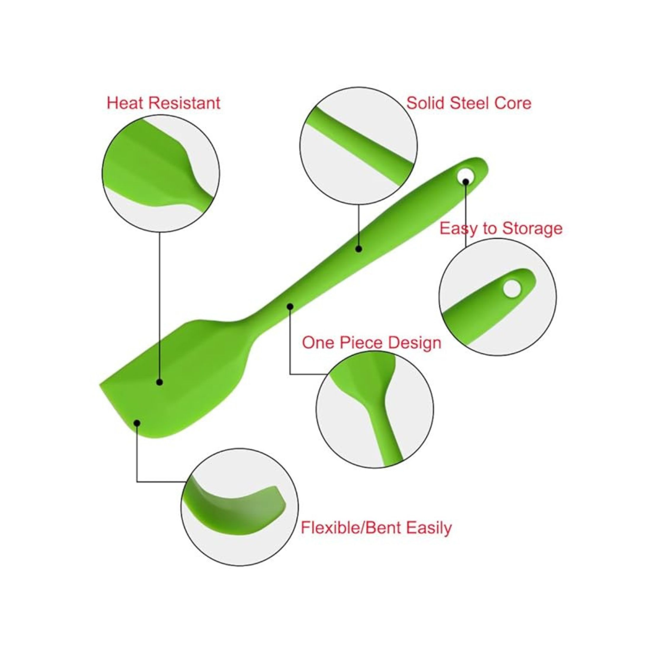 Spatula Rubber 4In 1X