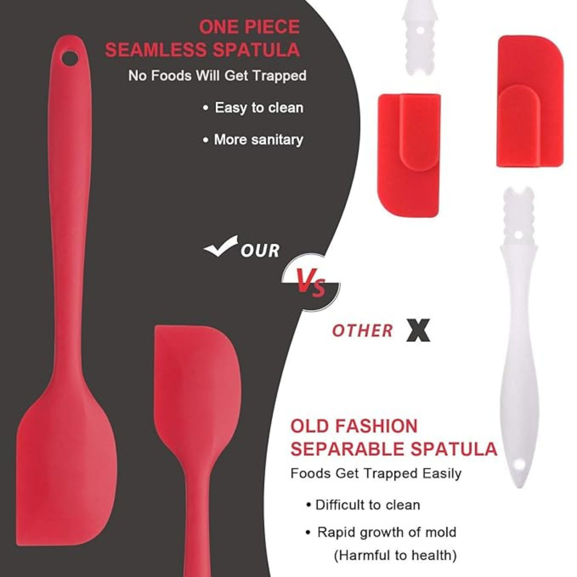 Spatula Rubber 6In 1X