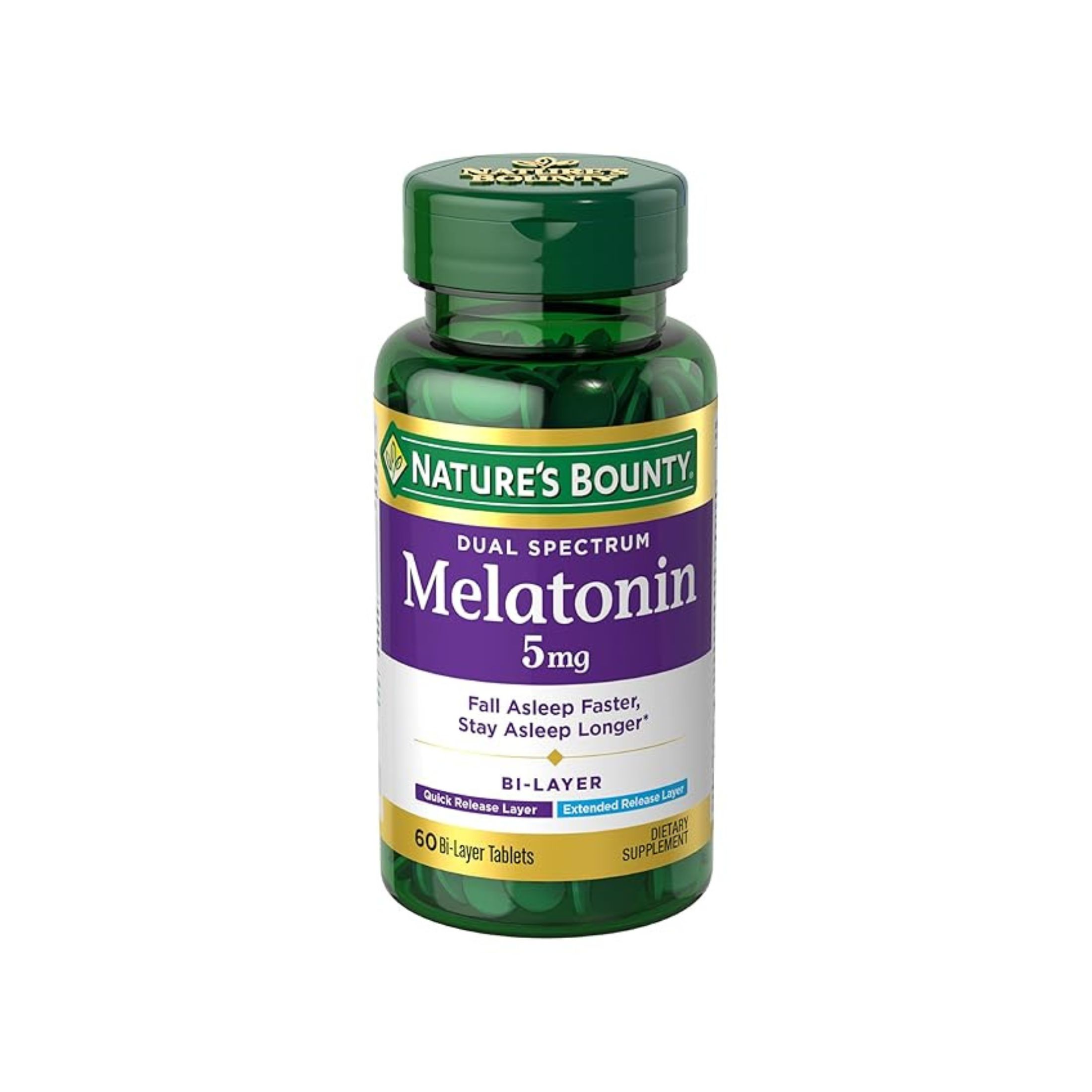 Nature's Bounty Dual Spectrum Melatonin Bi-Layer Tablets 5mg
