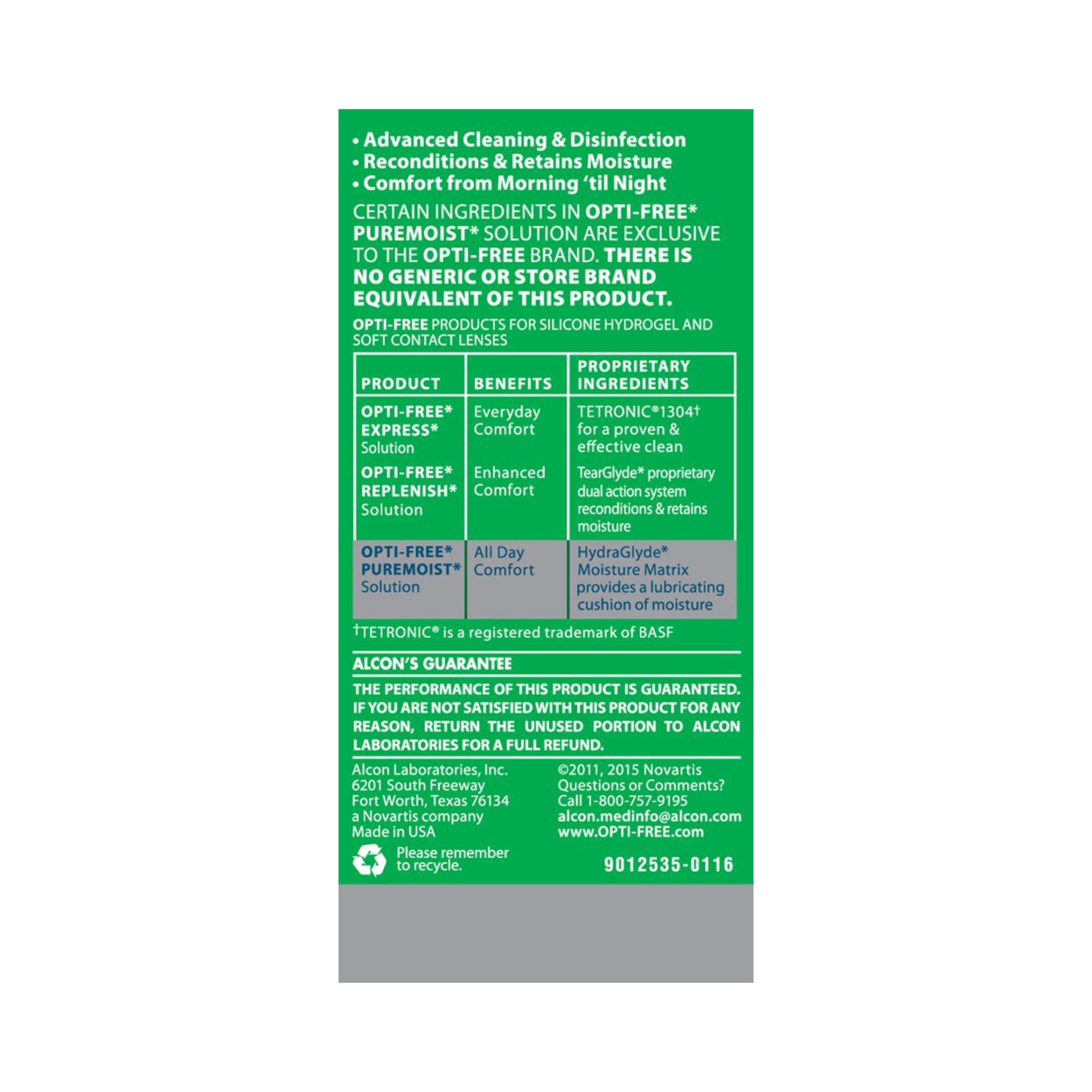 Opti-Free PureMoist Multi-Purpose Disinfecting Solution, 2 Ounces