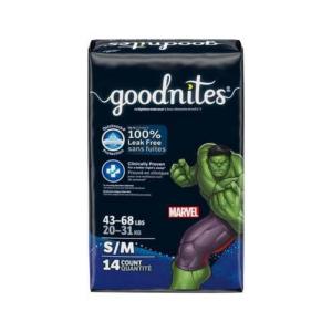 GoodNites Boys Marvel Nighttime S/M Underwear (43 68 Lbs)