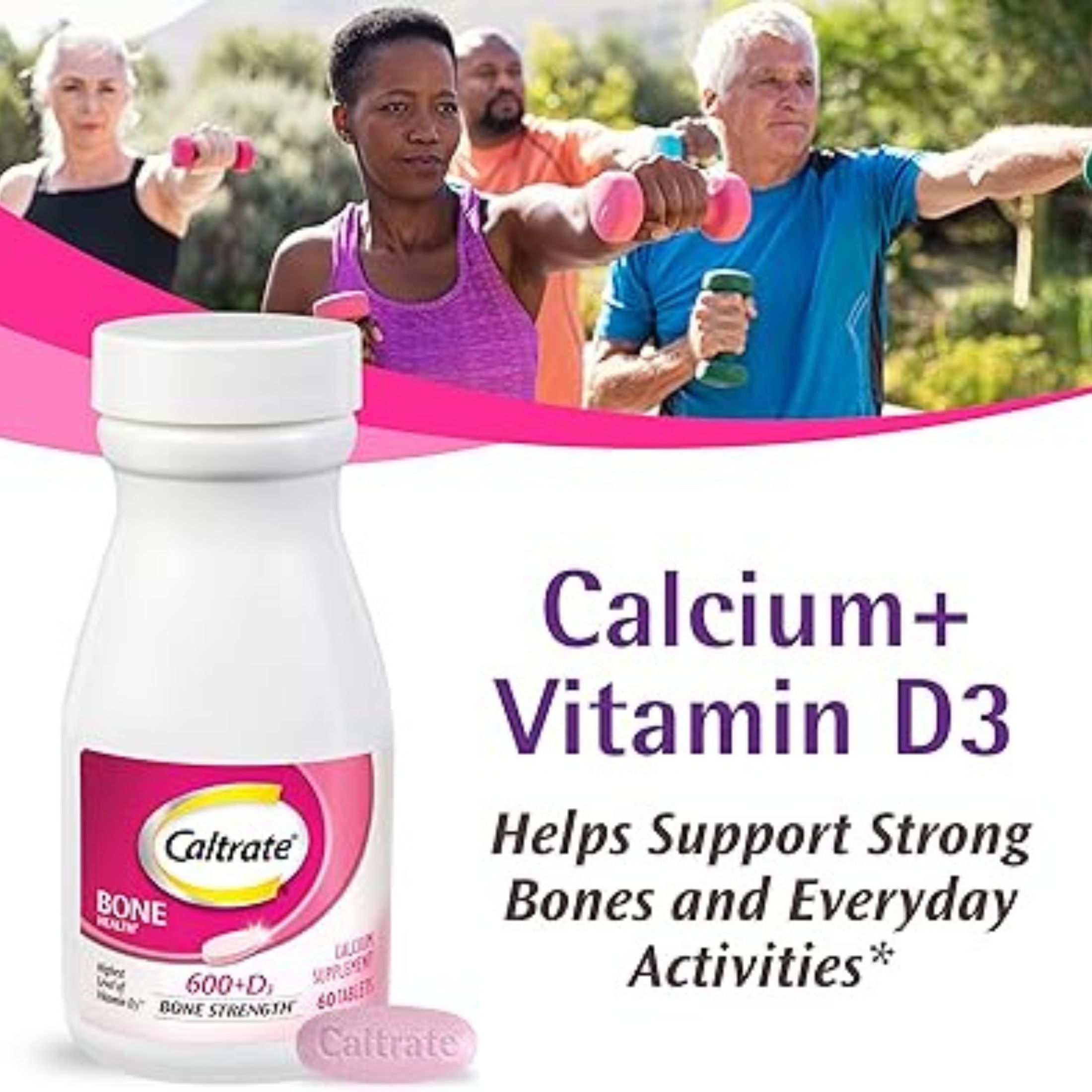 Caltrate Bone Health 600+D3 Calcium Tablets