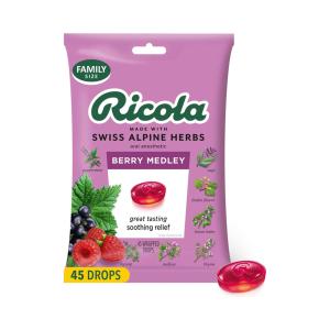 Ricola Oral Anesthetic Wrapped Drops Berry Medley