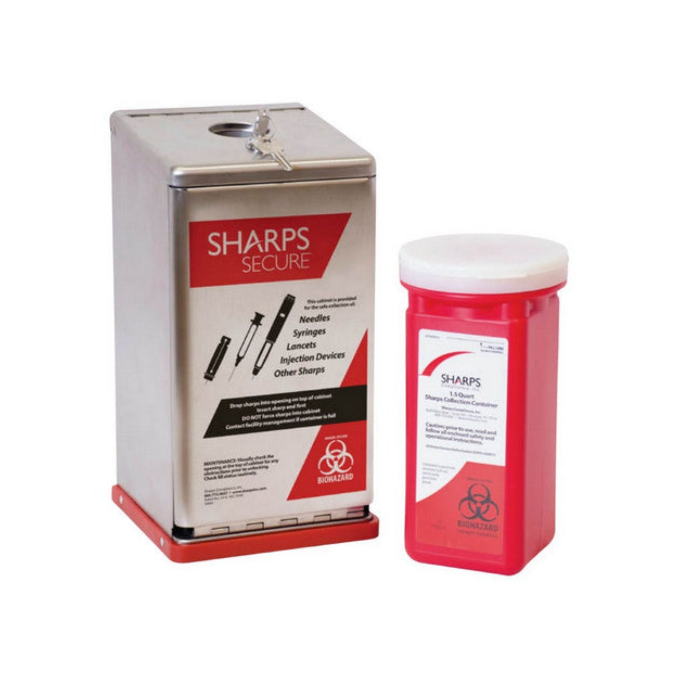 Sharps Compliance Secure Needle Disposal System 1.5 Quart