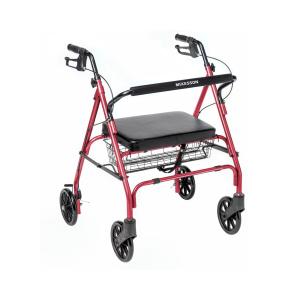 McKesson Bariatric Rollator Steel 35.25 To 39.5 Inch Handle Height
