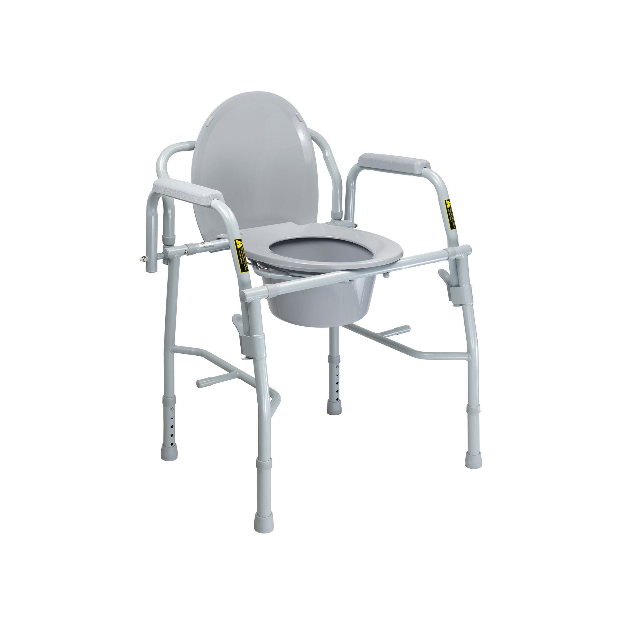 McKesson Commode Chair Drop Arms Steel Back Bar Up To 300 Lbs