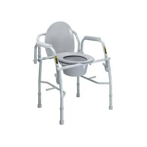 McKesson Commode Chair Drop Arms Steel Back Bar Up To 300 Lbs