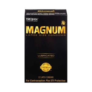 Trojan Magnum Large Size Lubricated Premium Latex Condoms