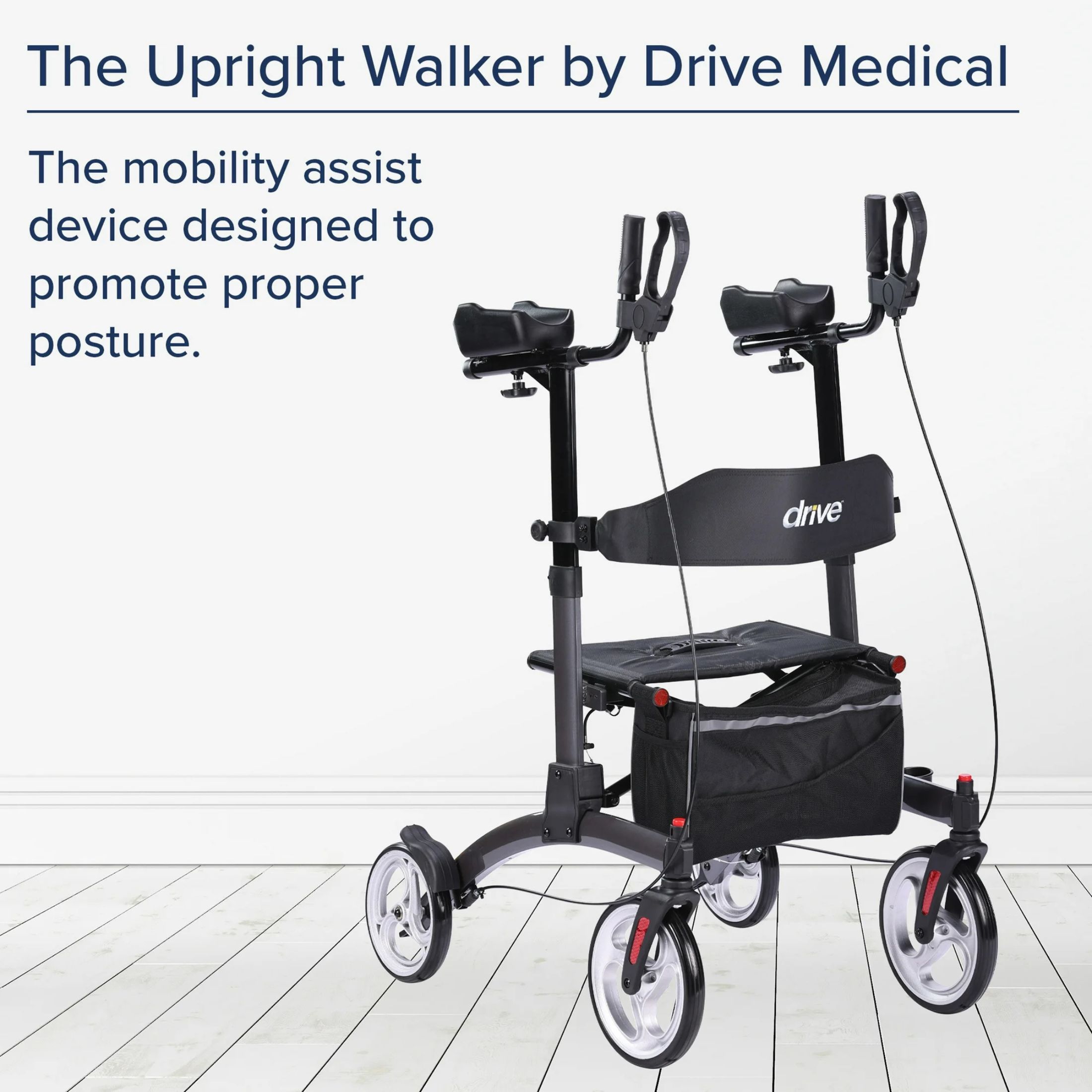 Drive Medical Elevate Upright Walker, Grey