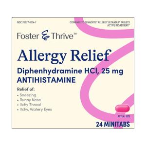 Foster And Thrive Allergy Relief Diphenhydramine Hcl, 25 Mg