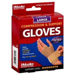 Mueller Compression & Support Gloves, Large