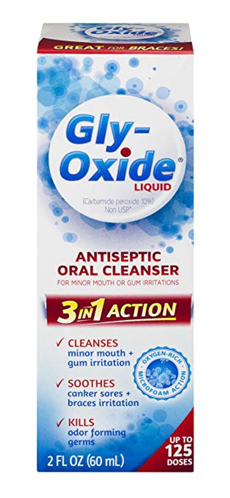 Gly-Oxide Oral Cleanser, Antiseptic, Liquid, 3 In1 Action 2 Fl Oz