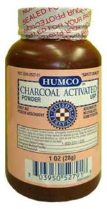 Humco 52791001 Charcoal Powder USP Activated 1 Oz, Shape