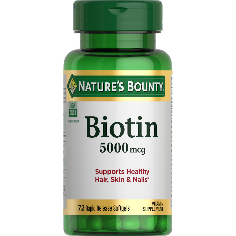 Nature's Bounty Super Potency Biotin 5000 Mcg Rapid Release Softgels