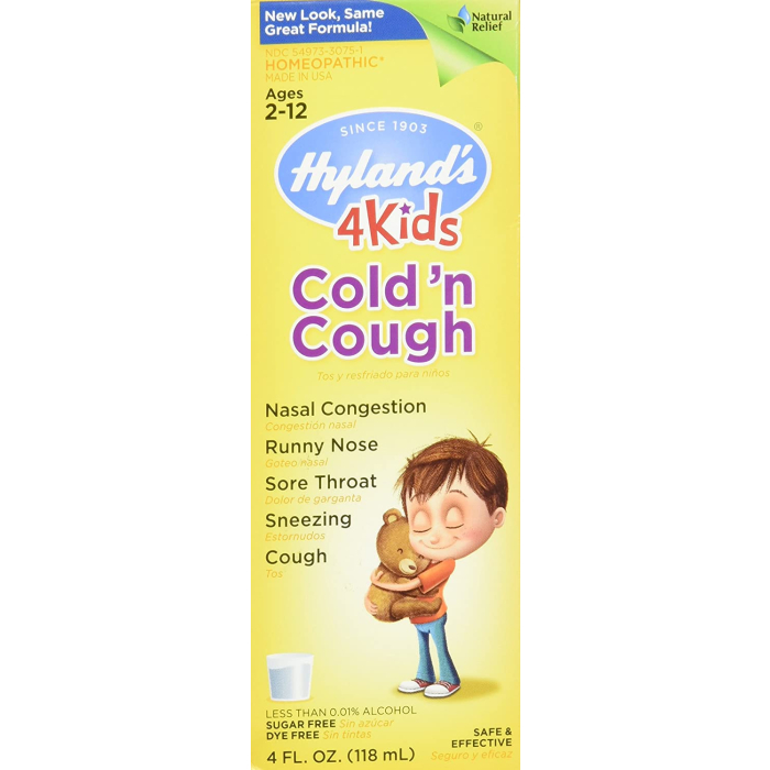 Hyland's Naturals, Kids, Cold & Cough, Daytime, Ages 2-12, Unflavored, 4 Fl Oz (118 Ml)