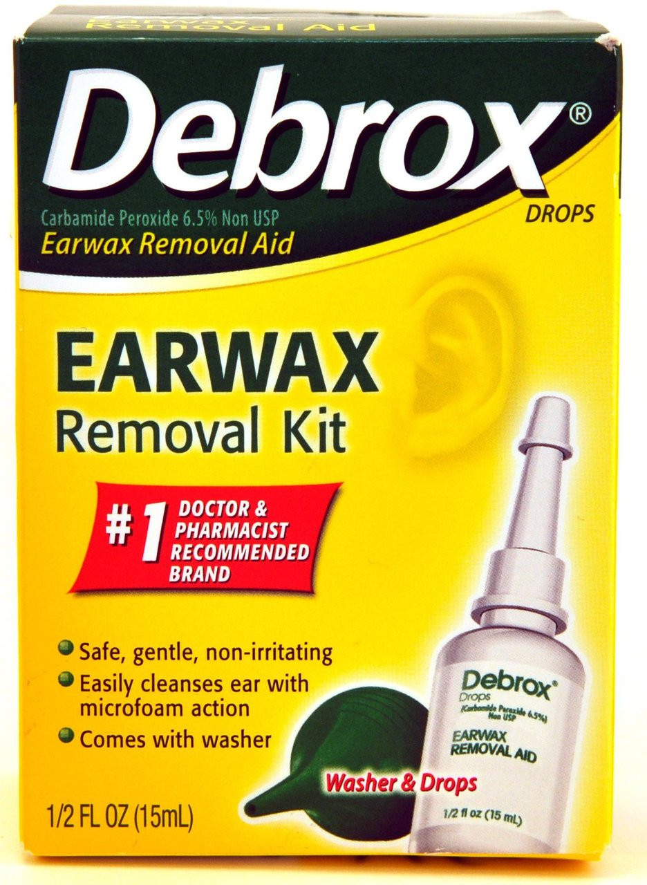 Debrox Earwax Removal Kit, Includes Drops And Ear Syringe Bulb, 0.5 Oz
