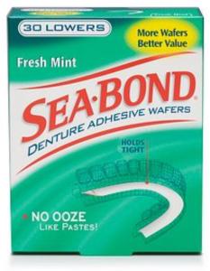 Sea-Bond Secure Denture Adhesive Seals, Fresh Mint Lowers