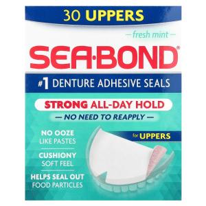 Sea-Bond Denture Adhesive Seals Uppers Fresh Mint