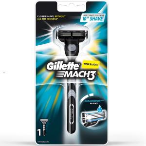 Gillette Mach3 Men'S Razor, Handle & 1 Blade Refill