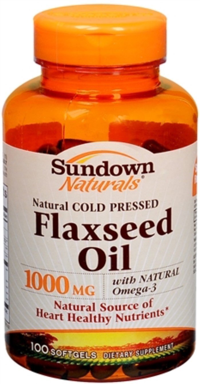Sundown Naturals Flaxseed Oil, 1000 Mg, Softgels