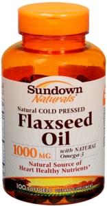 Sundown Naturals Flaxseed Oil, 1000 Mg, Softgels