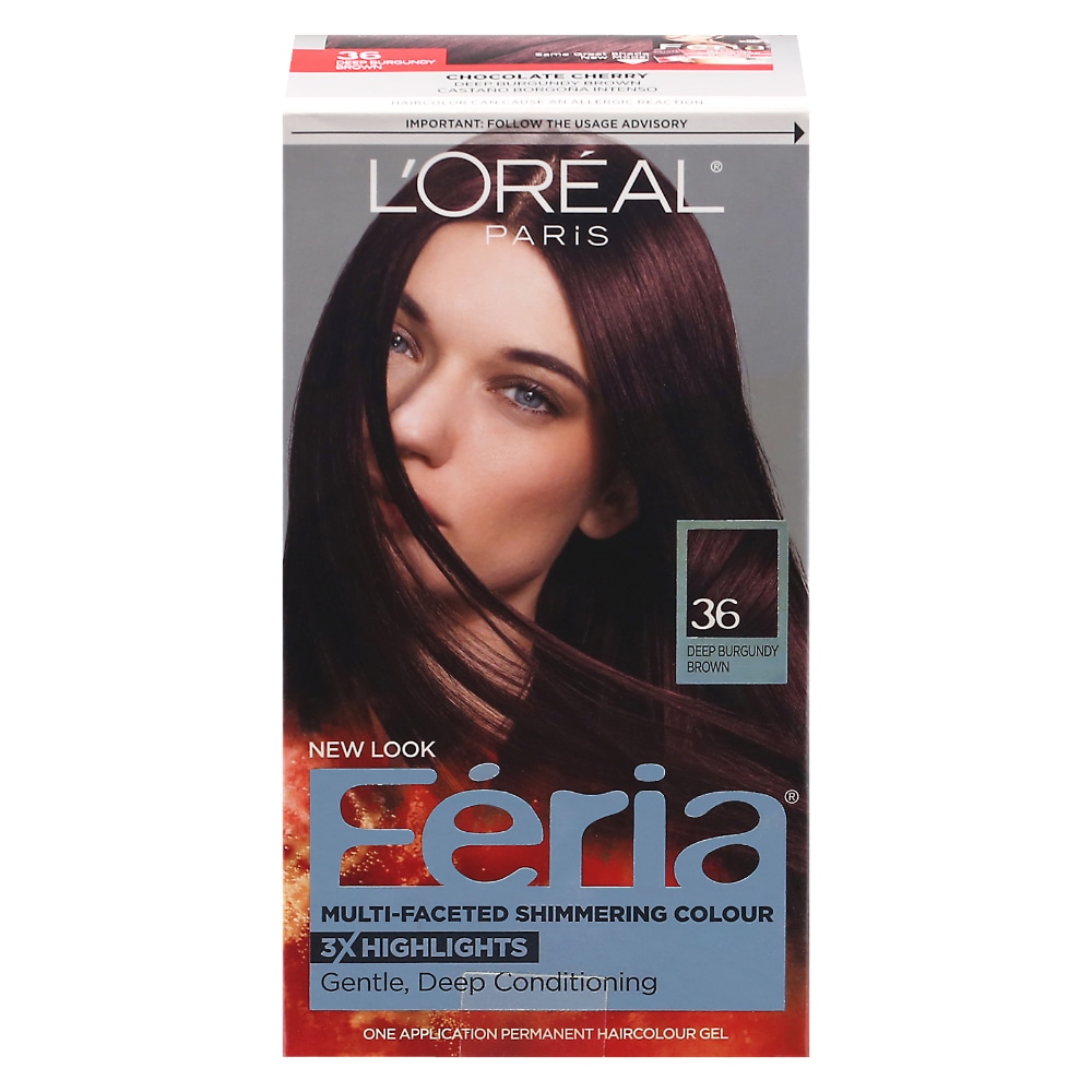 Feria L Oreal Paris Permanent Hair Color 36 Deep Burgundy Brown