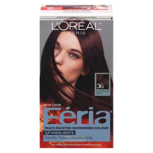 Feria L Oreal Paris Permanent Hair Color 36 Deep Burgundy Brown
