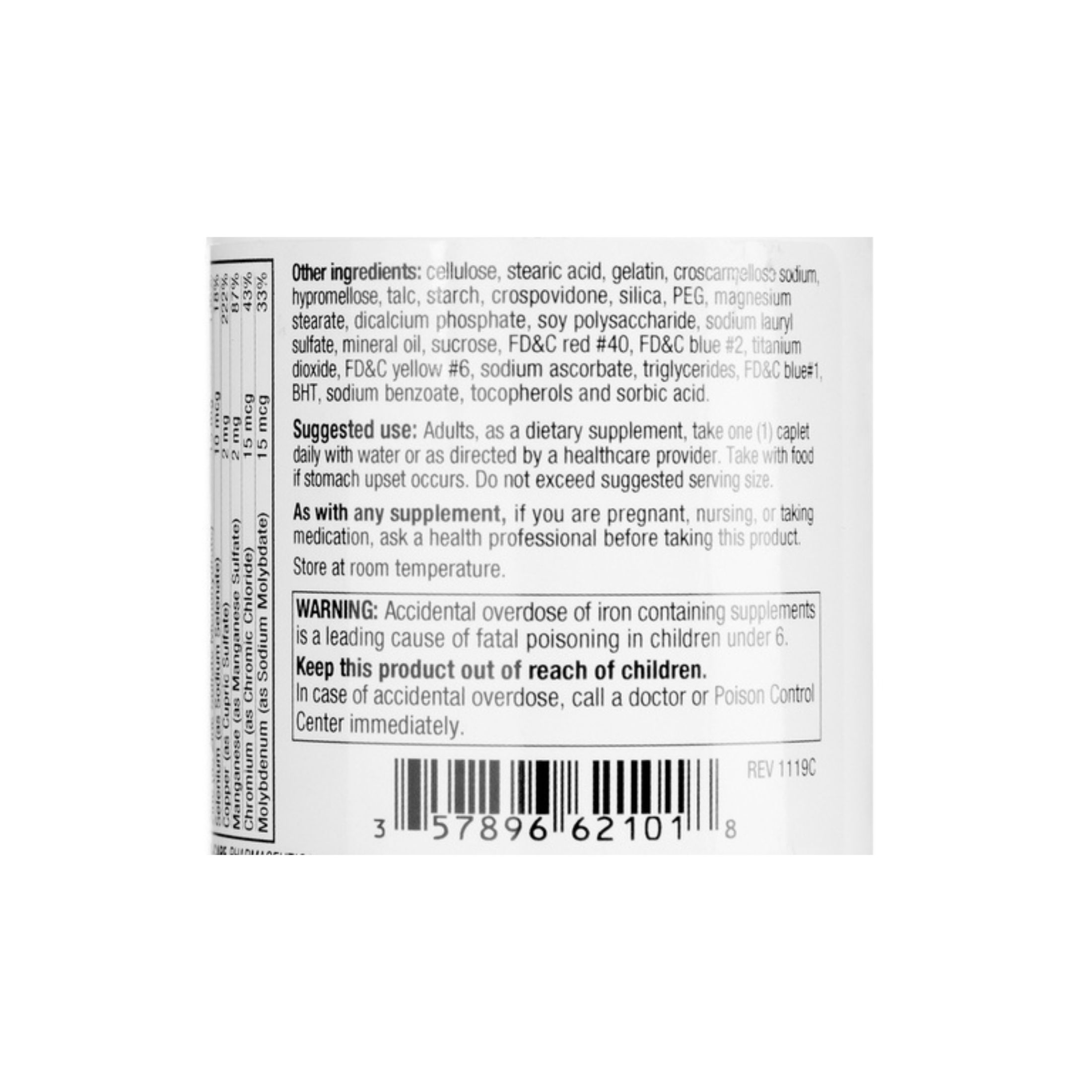 Geri-Care McKesson Multivitamin Supplement With Minerals Caplets, 100EA Per Bottle