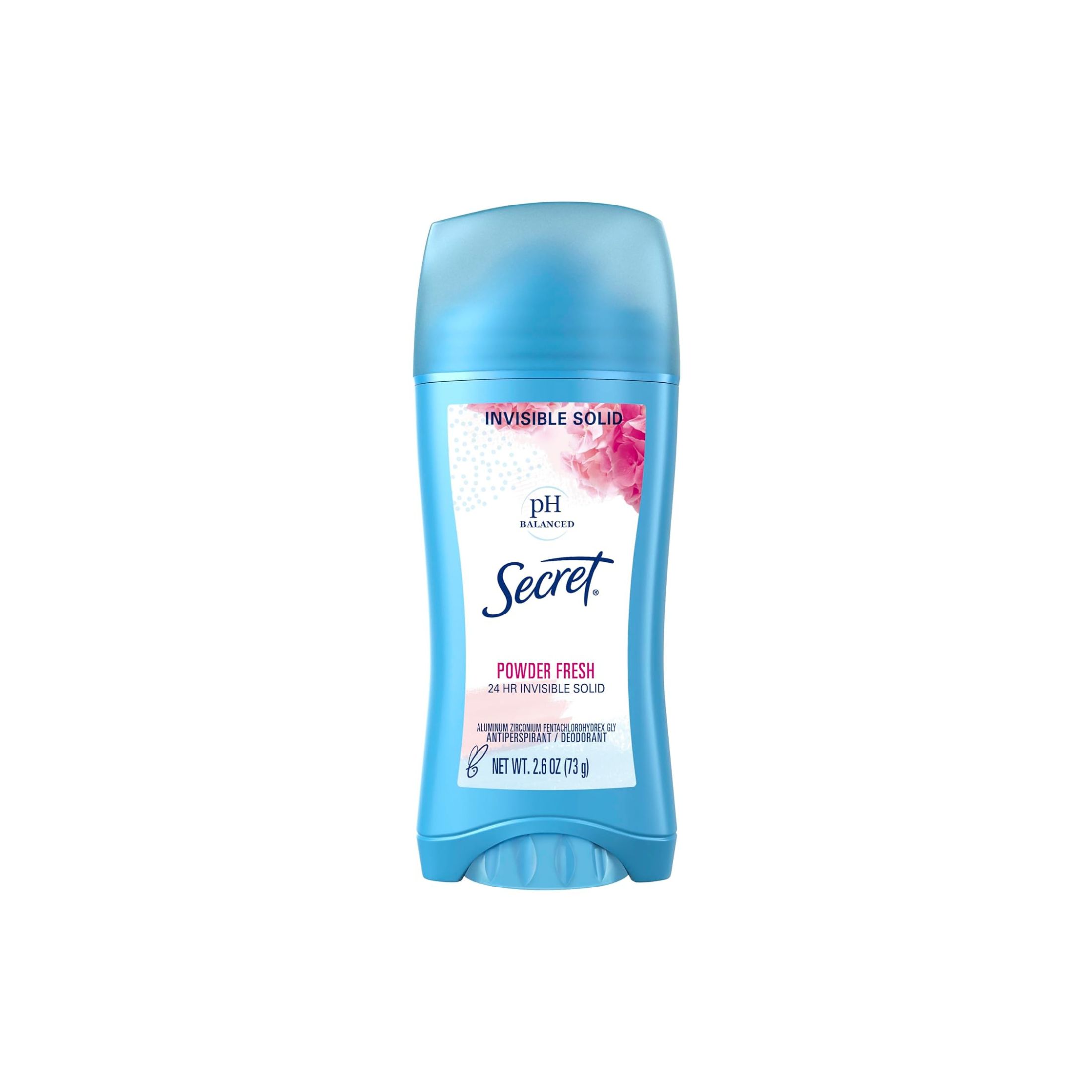 Secret Invisible Solid pH Balanced Powder Fresh Antiperspirant & Deodorant, 2.6 OZ