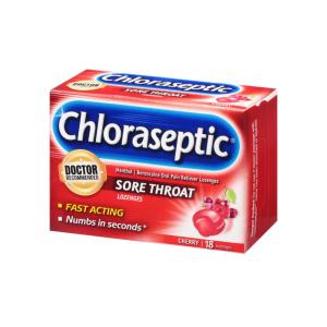 Chloraseptic Cherry Sore Throat Lozenges 18 Ea Box