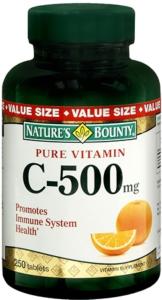 Nature's Bounty Vitamin C-500 Mg Supplement - 250 Tablets