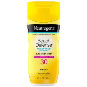 Neutrogena Beach Defense Water + Sun Protection Sunscreen Lotion SPF 30 6.7 Fl Oz