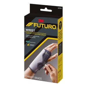 Futuro Adjustable Reversible Splint Wrist Brace, Fits Wrists 5.5" To 8.5", Black MMM10770EN