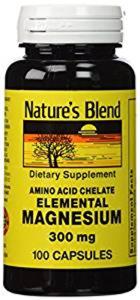 Nature's Blend Elemental Magnesium Amino Acid Chelate 300 Mg, 100 Caps