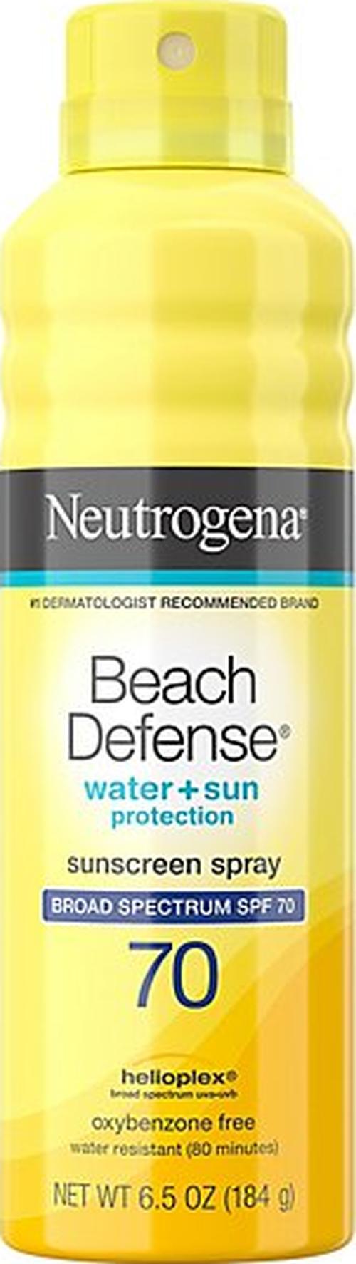 Neutrogena Beach Defense Sunscreen Spray Water + Sun Protection Spf 70 - 6.5 Oz