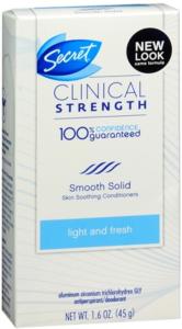 Secret Clinical Strength Light And Fresh Soft Solid Antiperspirant & Deodorant