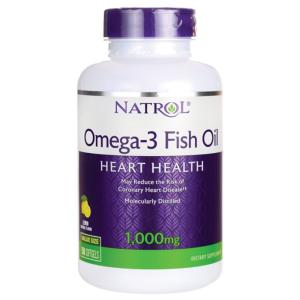 Natrol Omega-3 Fish Oil 1000 Mg Softgels, Lemon Flavor