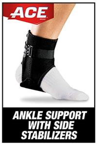 ACE Ankle Brace, With Side Stabilizers, Adjustable, Moderate Stabilizing Support