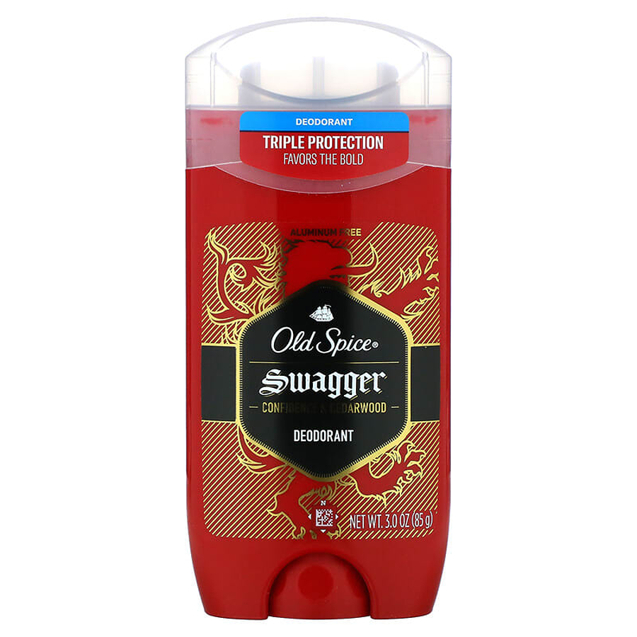Old Spice Aluminum Free Deodorant For Men Swagger Lime & Cedarwood Scent Red Collection