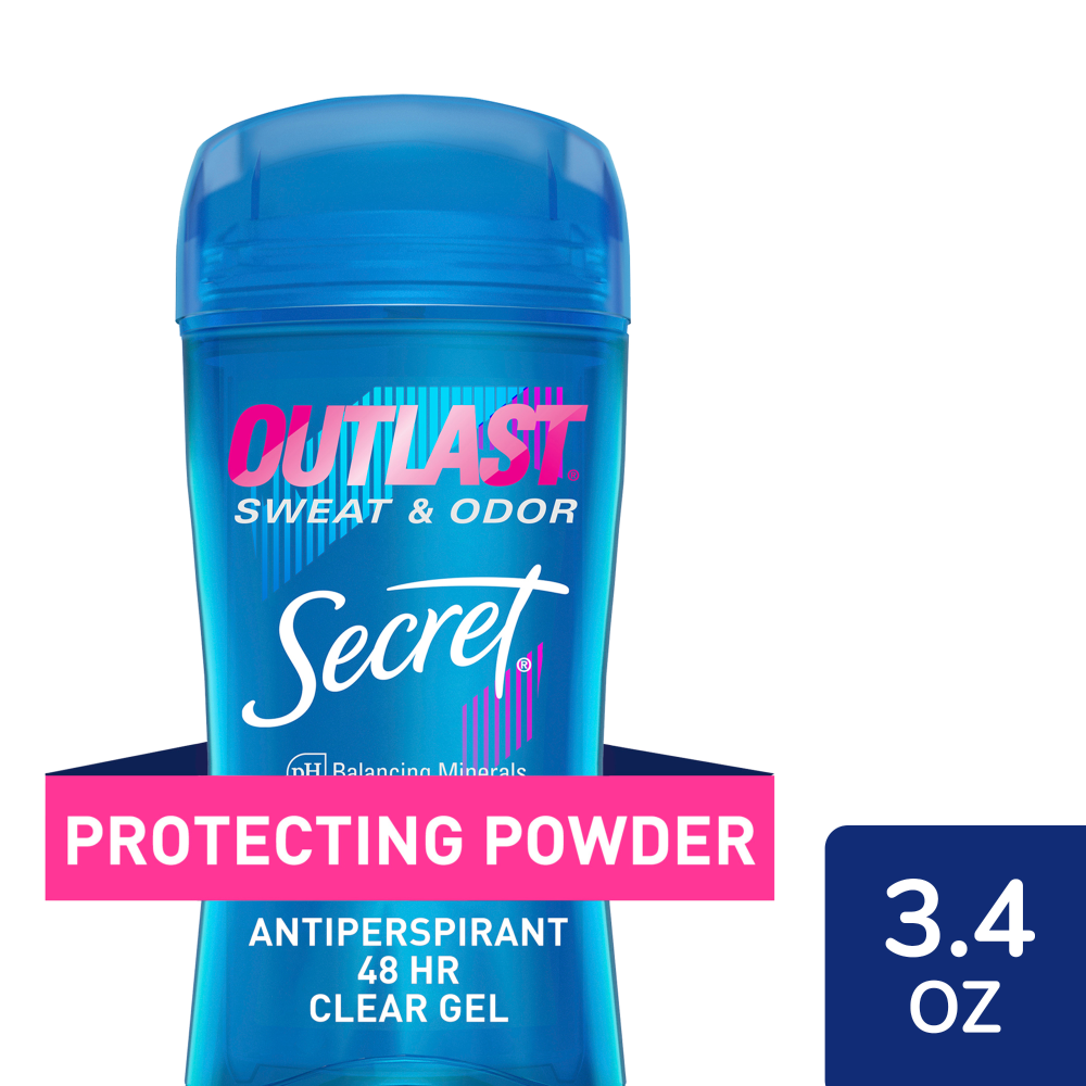 Secret Outlast Antiperspirant/Deodorant, Protecting Powder, Sweat & Odor, Clear Gel