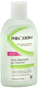 Phisoderm Anti-blemish Gel Facial Wash, pH Balanced, #5240 - 6 Oz