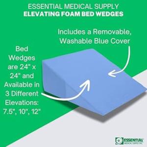 Essential Medical Supply Elevating Foam Bed Wedge For User Comfort And Support, 10 Inch